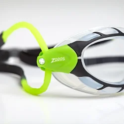 Zoggs Predator Svmmebrille Sort/Grn/Klar (Regular Profile Fit)