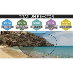 Zoggs Predator Flex Titanium Reactor Sort/Guld Svmmebrille Regular Fit