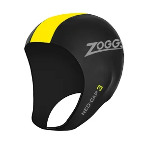 Zoggs Neopren Swim Cap Sort/Gul Unisex