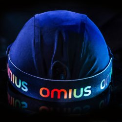 Omius Cap m. K�leelement Sort str. S/M