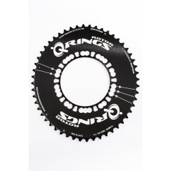 Rotor Q Ring BCD 130x5 53T (til 39T) Outer Aero Klinge Sort