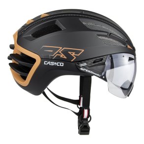 Casco Speedairo 2 RS AmberFury Race Tri Hjelm Sort/Guld incl. Sunset visir + taske