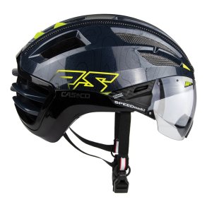 Casco Speedairo 2 RS Hunter Race Tri Hjelm Metalbl/Sort incl. Oceanblue visir + taske