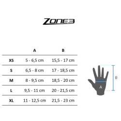 Zone3 Neoprene Swim Gloves Sort/Slv (UDGR)