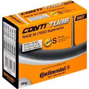 Continental Race 28 supersonic slange (42 el. 60mm ventil) str. 700 x 18-25C