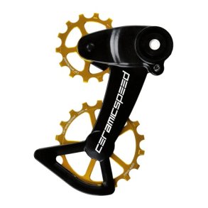 CeramicSpeed OverSized Pulley Hjul System X SRAM Alternative Eagle AXS Alu Standard 14+18T Guld
