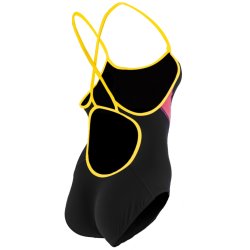 Orca 226 Enduro Women Onepiece Badedragt Sort/Gul/Orange str. S