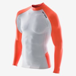 Orca High Visibility Rash Guard (for Open Water) Hvid/Orange