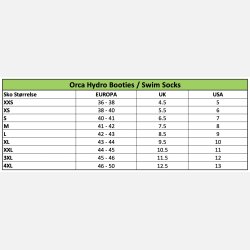 Orca Neopren Swim Socks Unisex Sort XXS-4XL