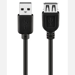 Goobay 68905 Hi-Speed USB 2.0 Forlnger Kabel 5 meter sort